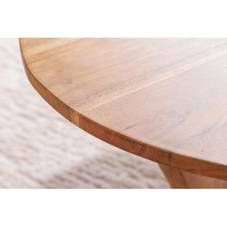 Table Basse Japandi 70 cm en Acacia Massif Miel | Elsines