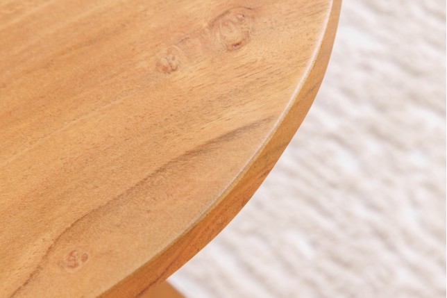 Table Basse Japandi 70 cm en Acacia Massif Miel | Elsines
