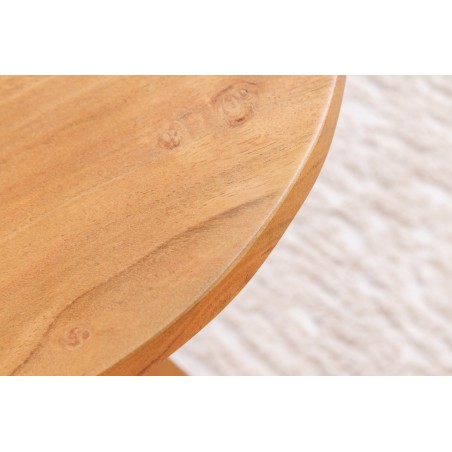 Table Basse Japandi 70 cm en Acacia Massif Miel | Elsines
