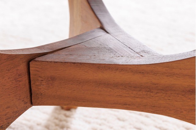 Table Basse Japandi 70 cm en Acacia Massif Miel | Elsines