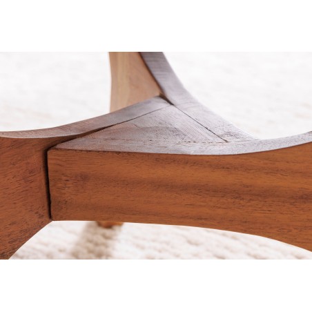 Table Basse Japandi 70 cm en Acacia Massif Miel | Elsines