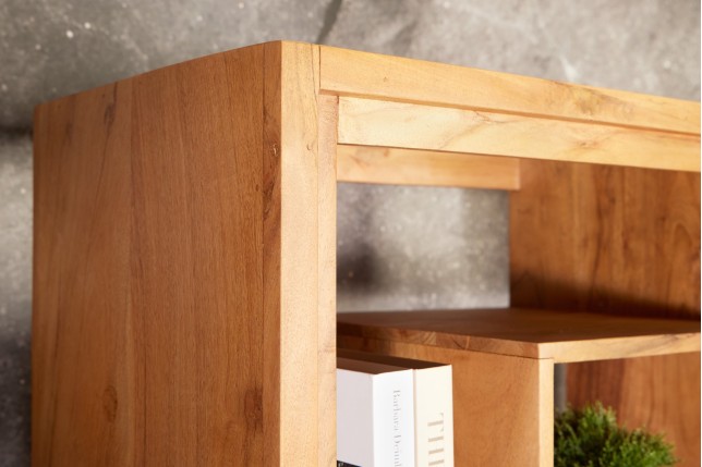 Étagère CUBUS 190x88cm Acacia Massif Finition Miel