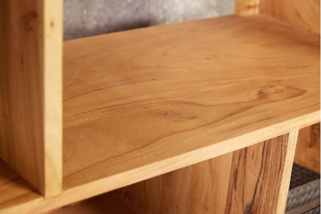 Étagère CUBUS 190x88cm Acacia Massif Finition Miel