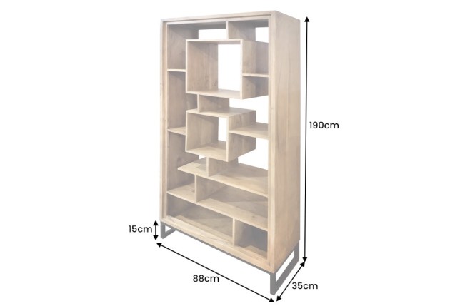 Étagère CUBUS 190x88cm Acacia Massif Finition Miel