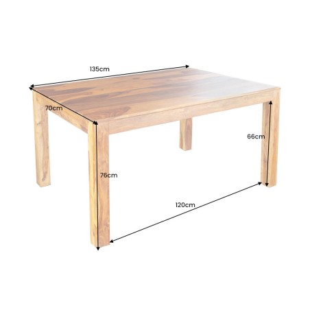 Table à manger LAGOS 135cm sheesham massif naturel