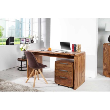 Bureau GOA 120cm Bois de Sheesham Massif Naturel