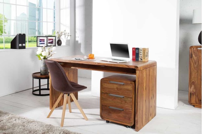 Bureau GOA 120cm Bois de Sheesham Massif Naturel