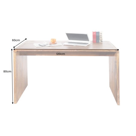 Bureau GOA 120cm Bois de Sheesham Massif Naturel