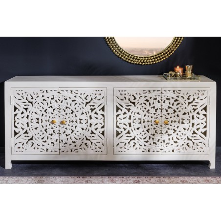 Buffet bas MARRAKECH 170cm manguier blanc