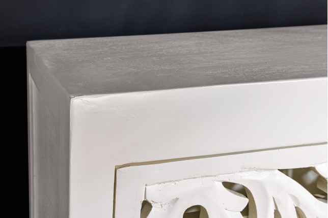 Highboard MARRAKECH 140cm bois manguier blanc
