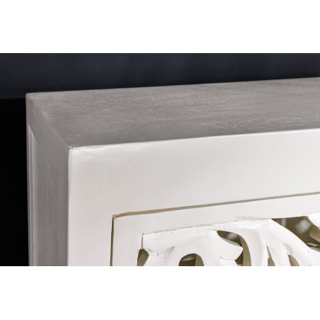 Highboard MARRAKECH 140cm bois manguier blanc
