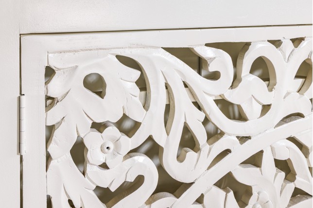 Highboard MARRAKECH 140cm bois manguier blanc