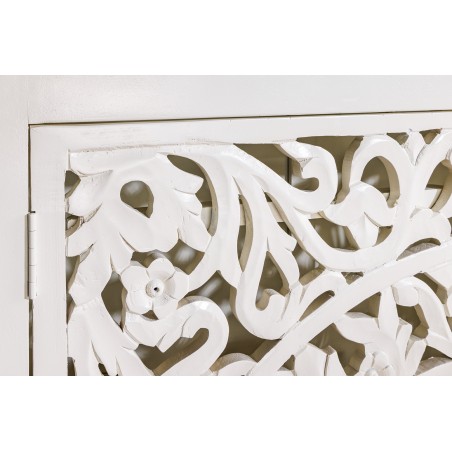 Highboard MARRAKECH 140cm bois manguier blanc