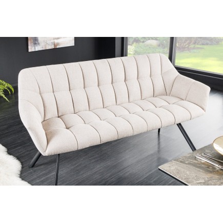 Banc PAPILLON 165cm tissu texturé beige champagne 2