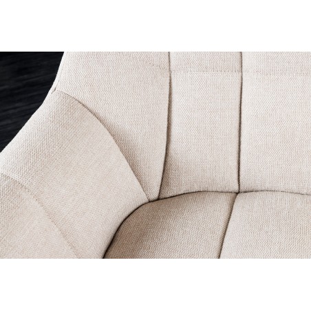 Banc PAPILLON 165cm tissu texturé beige champagne