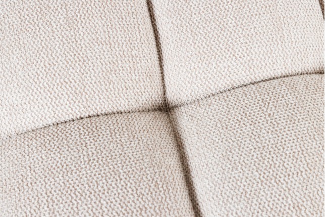 Banc PAPILLON 165cm tissu texturé beige champagne
