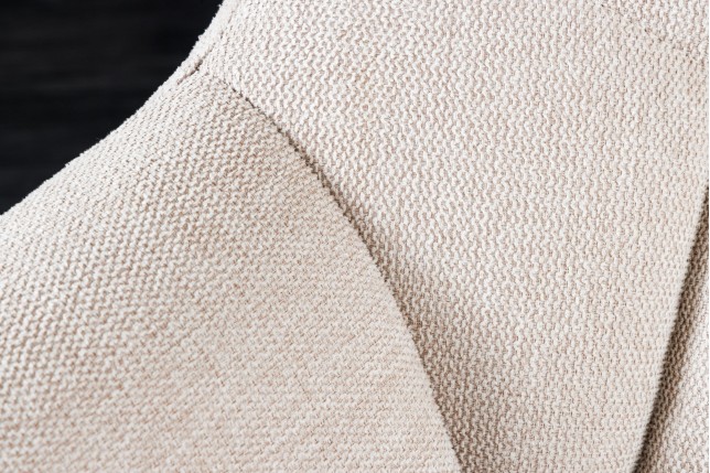 Banc PAPILLON 165cm tissu texturé beige champagne