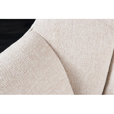 Banc PAPILLON 165cm tissu texturé beige champagne