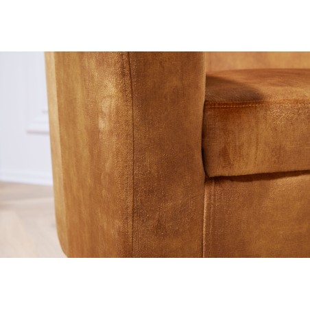 Fauteuil HEMINGWAY Velours Moutarde - Design Chic