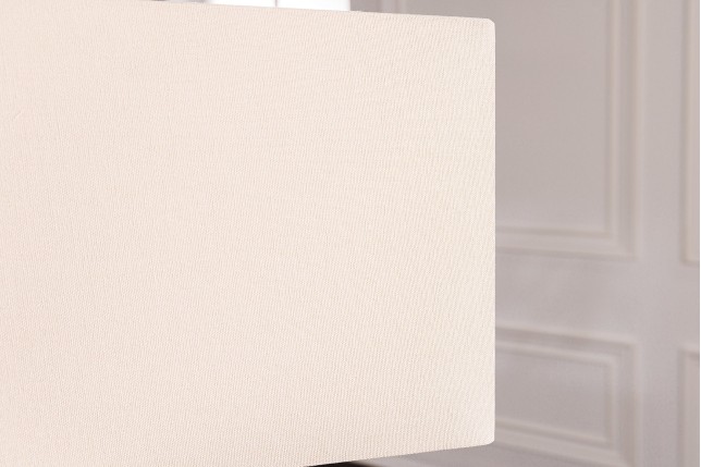 Lampe de table THE WAVE 60cm - Abat-jour beige, pied bois