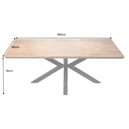 Table à manger GALAXIE II 180cm sheesham massif