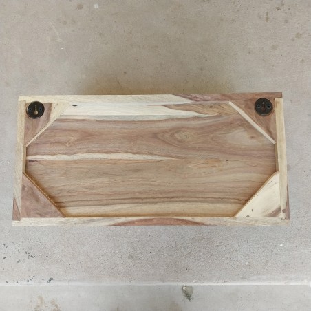 Table de chevet AMAZONAS 50cm acacia massif finition miel