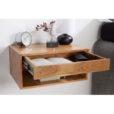 Table de chevet AMAZONAS 50cm acacia massif finition miel 2