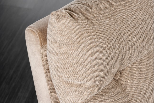 Banc BIG GEORGE 160cm velours beige champagne