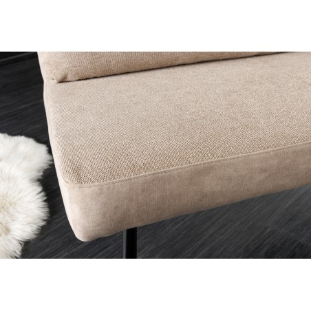 Banc BIG GEORGE 160cm velours beige champagne