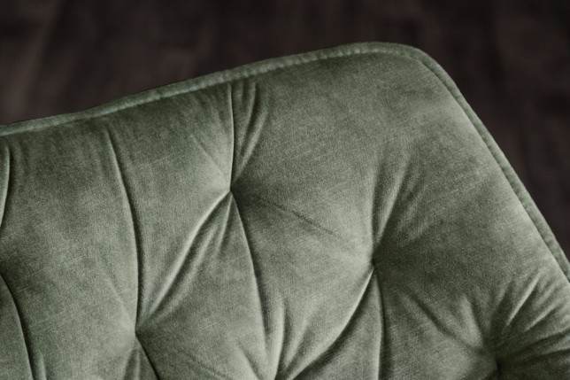 Fauteuil pivotant Dutch Comfort velours vert foncé