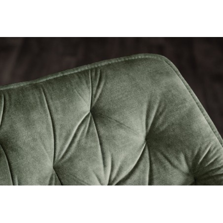 Fauteuil pivotant Dutch Comfort velours vert foncé