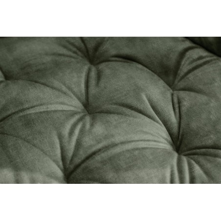 Fauteuil pivotant Dutch Comfort velours vert foncé