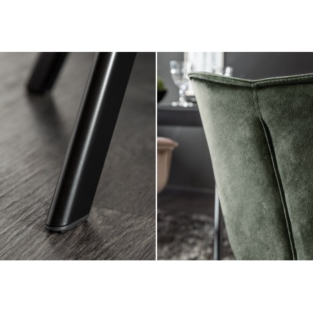 Fauteuil pivotant Dutch Comfort velours vert foncé