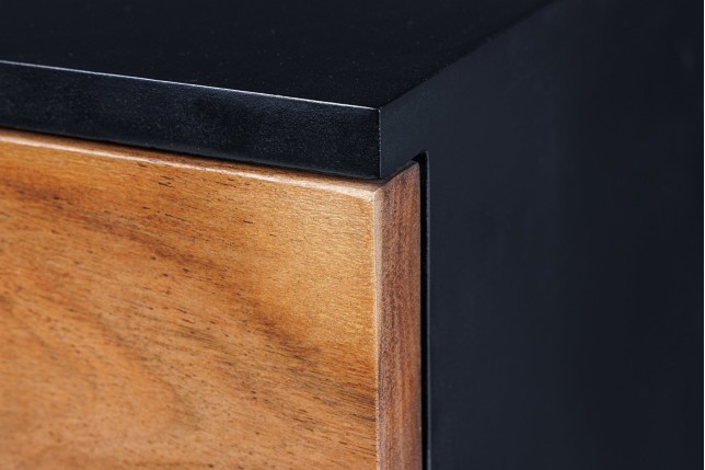 Highboard GRAND ACACIA 120cm - Buffet haut LED bois massif
