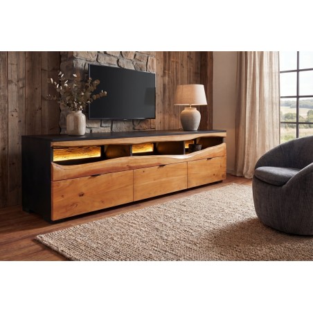 TV-Board Grand Acacia 180cm Bois Massif LED