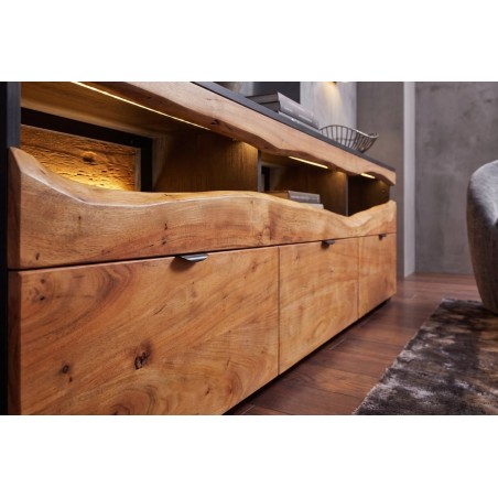 TV-Board Grand Acacia 180cm Bois Massif LED