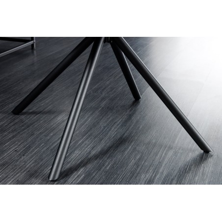 Fauteuil pivotant VERONA tissu et velours moutarde