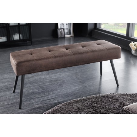 Banc BOUTIQUE 100cm microfibre marron - Design & confort