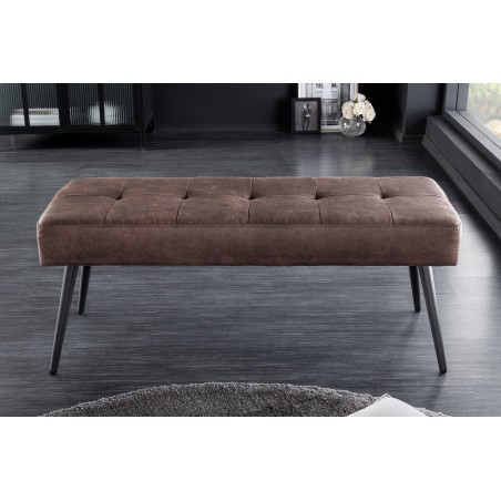 Banc BOUTIQUE 100cm microfibre marron - Design & confort