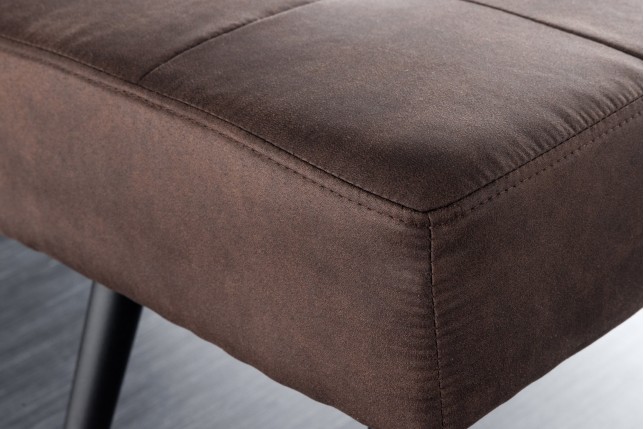Banc BOUTIQUE 100cm microfibre marron - Design & confort