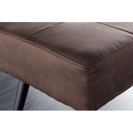 Banc BOUTIQUE 100cm microfibre marron - Design & confort