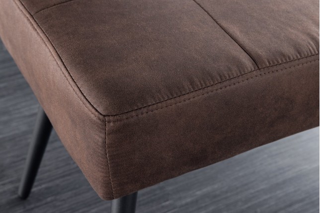 Banc BOUTIQUE 100cm microfibre marron - Design & confort