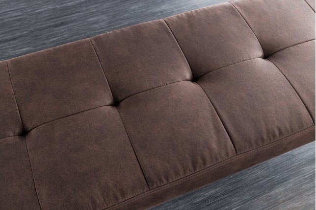 Banc BOUTIQUE 100cm microfibre marron - Design & confort