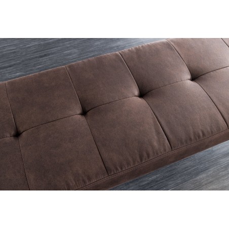Banc BOUTIQUE 100cm microfibre marron - Design & confort