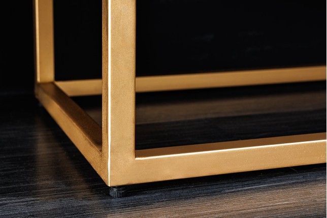 Highboard ILLUSION 120cm - Buffet haut manguier et noir