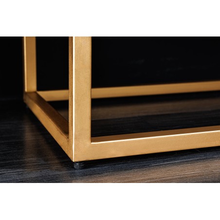 Highboard ILLUSION 120cm - Buffet haut manguier et noir