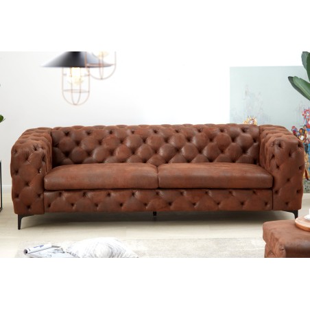 Canapé Chesterfield MODERN BAROCK 3 places Marron