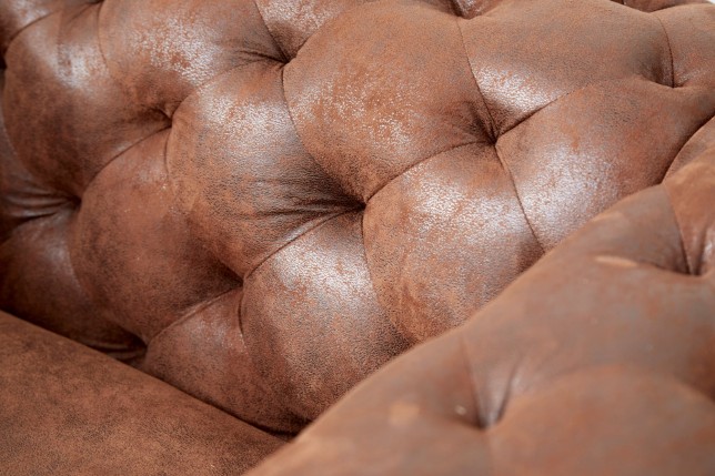 Fauteuil Chesterfield Modern Barock microfibre brun