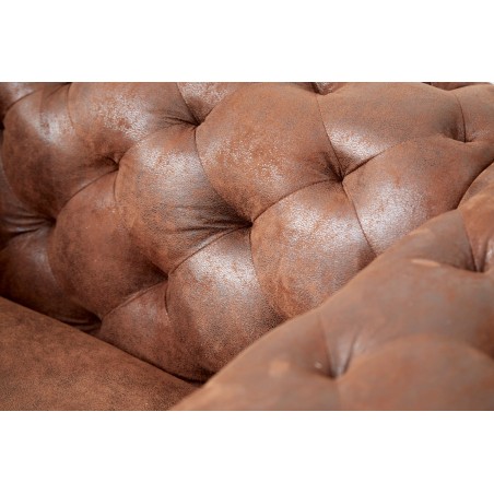 Fauteuil Chesterfield Modern Barock microfibre brun