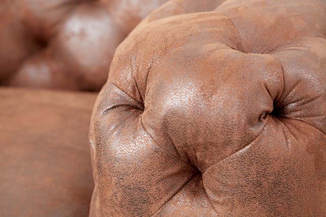 Fauteuil Chesterfield Modern Barock microfibre brun